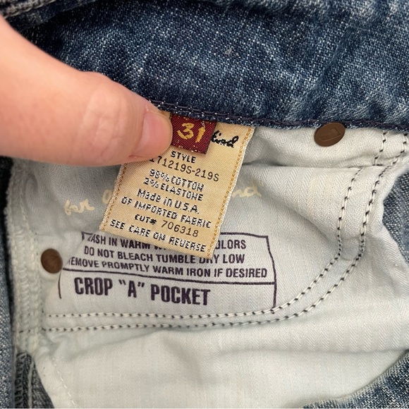 🪩7 For All Mankind VINTAGE Y2K Crop A Pocket Jeans - Picture 9 of 12